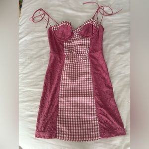 Urban Outfitters Gingham Corset Dress